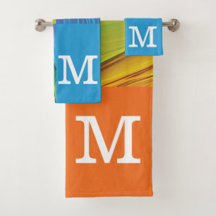Monogramme géométrique coloré