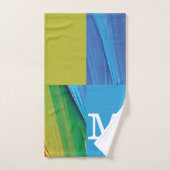 Monogramme géométrique coloré (Serviette à main)