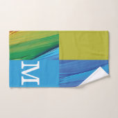 Monogramme géométrique coloré (Serviette à main)