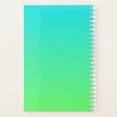 Monogramme géométrique cool | Ombre Vert bleu et c (Dos)