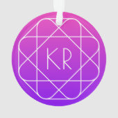 Monogramme géométrique cool | Violette violette ma (dos)