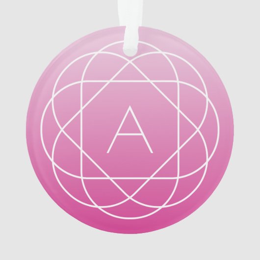 Monogramme géométrique semblable à une fleur | Omb (dos)