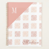 Monogramme géométrique tendance rose tendre (Devant)