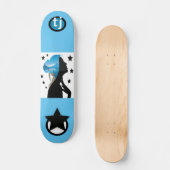 Monogramme Girly Skateboard avec étoiles (Recto)