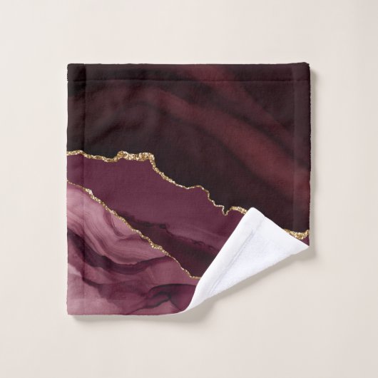 Monogramme Gold Bourgogne Agate (Gant de toilette)