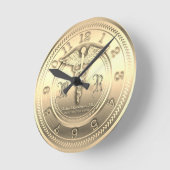 Monogramme Gold Doctor Médicale Clinique Horloge (Angle)