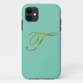 Monogramme Gold Initiale T Iphone 6 Coque (Dos)