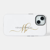 Monogramme Gold Noir tendance Nom initial du scrip (Verso Horizontal)