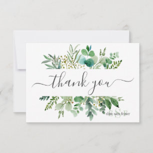 Monogramme Gomme verte Eucalyptus Merci