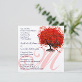 Monogramme gothique Faire-part de mariage d'arbre  (Debout devant)