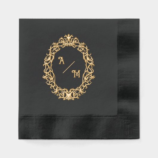 Monogramme gothique noir et or (Recto)