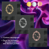 Monogramme gothique noir et or