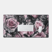 Monogramme gothique rose et noir Rose (Clavier et souris)