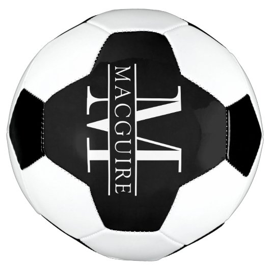 Monogramme gras minimal | Nom noir (Tourné)