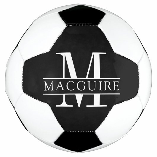 Monogramme gras minimal | Nom noir (Devant)