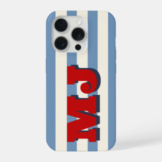 Monogramme Gras Personnalisé, Rayure Américaine
