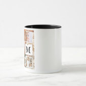 Monogramme Grille Photo Collage Café Mug (Centre)