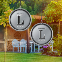 Monogramme gris argent Maison familiale personnali