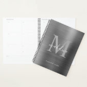Monogramme gris argenté simple et moderne (Devant avec enveloppe)