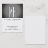 Monogramme Gris blanc Gris Gris Gris Grand Carte d (Devant / Derrière)