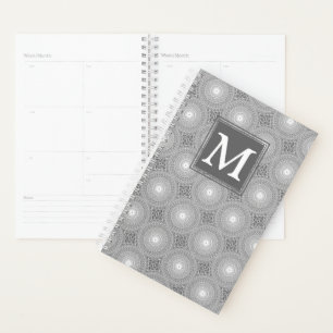 Monogramme gris cercles motif