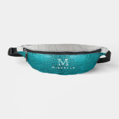 Monogramme Gris et peau Turquoise de serpent Faux (Recto)