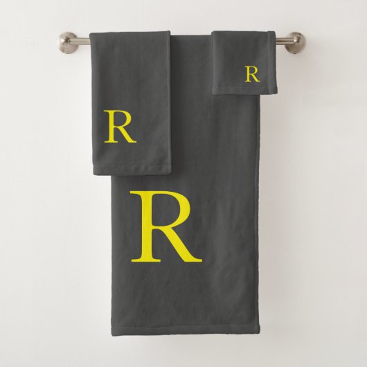 Monogramme gris foncé gris jaune gris (En situation)