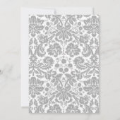 Monogramme gris Invitations de douches nuptiales D (Dos)