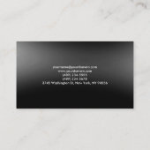 Monogramme gris noir Carte de visite simple (Dos)