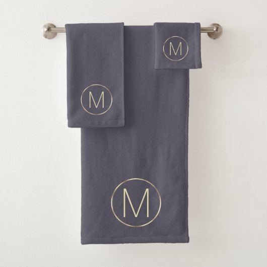 Monogramme Grisé d'or moderne initial (En situation)