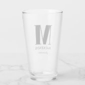 Monogramme Groomsman Nom Verre (Dos)