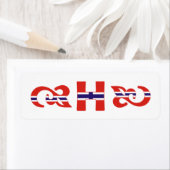 Monogramme H Étiquette norvégien (En situation)