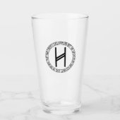 Monogramme H - Style viking - Verre à pinte (Devant)