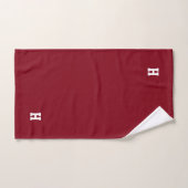 Monogramme H sur cramoisi (Serviette à main)