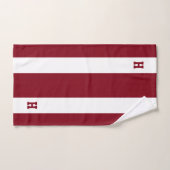 Monogramme H sur rayures carmin et blanc (Serviette à main)