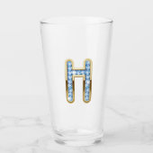 Monogramme H - Verre de 16 oz (Devant)