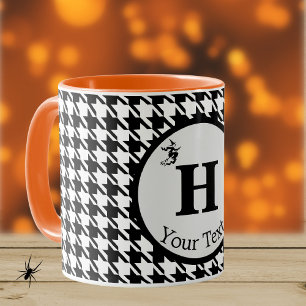Monogramme Halloween Houndstooth 11oz Combo Mug