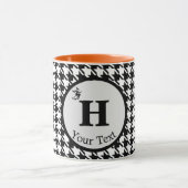 Monogramme Halloween Houndstooth 11oz Combo Mug (Centre)