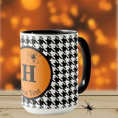 Monogramme, Halloween Houndstooth Combo Mug 15oz