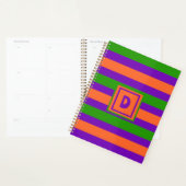Monogramme Halloween violet orange et vert (Devant avec enveloppe)