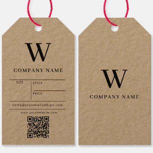 Monogramme Hang Étiquette Prix Vêtements Balises d