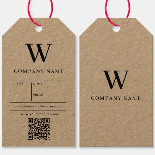 Monogramme Hang Étiquette Prix Vêtements Balises d
