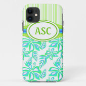Monogramme Hibiscus Flower iPhone 5 Coque (Dos)