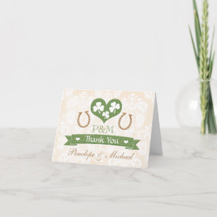 MONOGRAMME HORSESHOE SHAMROCK MERCI MARIAGE