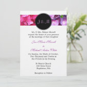 Monogramme Hydrangea Faire-part de mariage (Debout devant)