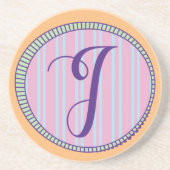 Monogramme I Dessous de verre de grès (Devant)