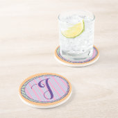 Monogramme I Dessous de verre de grès (Côté)