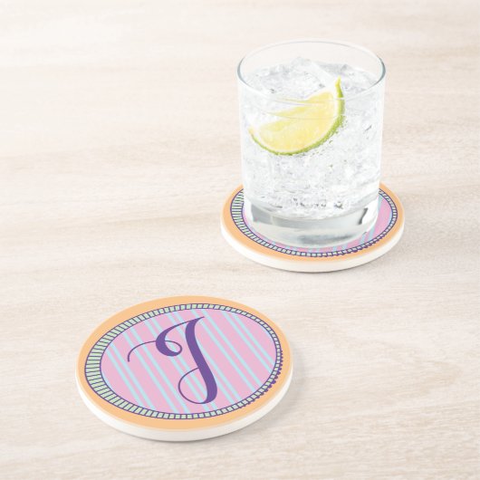 Monogramme I Dessous de verre de grès (Côté)