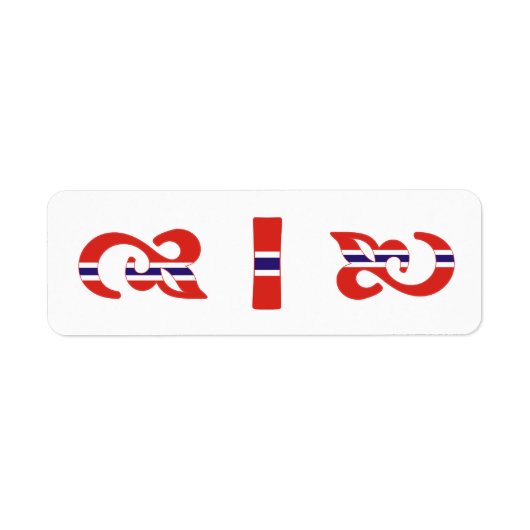 Monogramme I Étiquette norvégien (Devant)