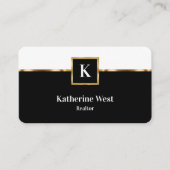 Monogramme immobilier classique Cartes de visite (Devant)